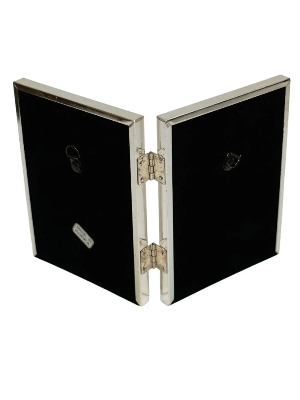 Burnes State Street Double Frame Silverplate Folding for Two 3x5s